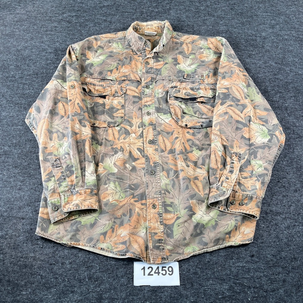 Vintage 1990s Allegheny Trail Hunting Shirt Mens XL Multicolor Camo Tree Hiking